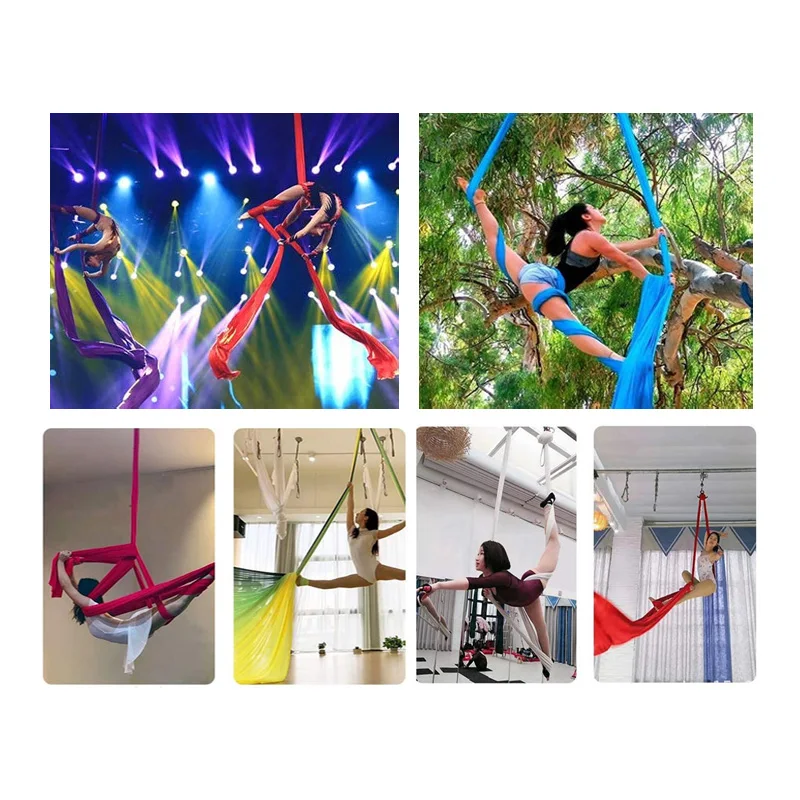 Hot Sales High Quality 8m Silk Durable Anti-Gravity Flying Aerial Yoga Swing Hammock for Aerial Yoga Pilates Exercises