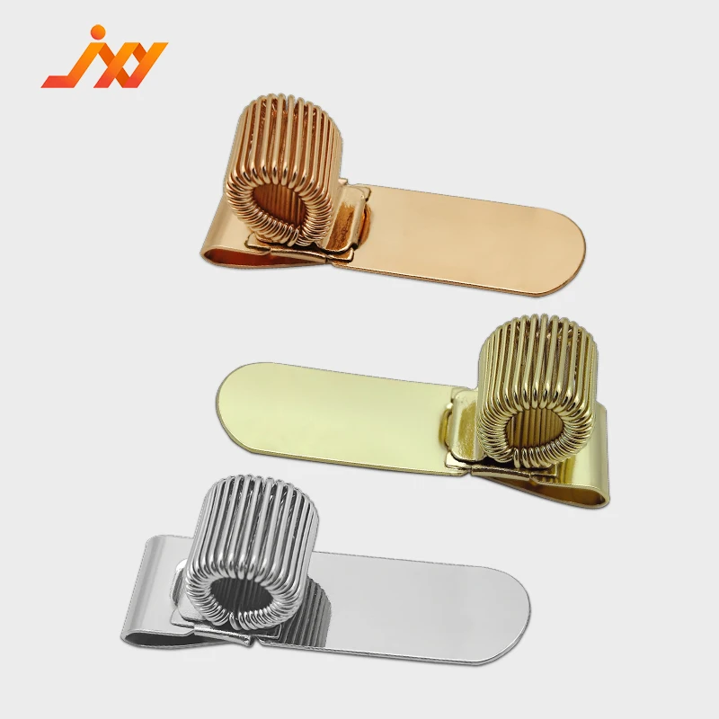 Металлический держатель для ручек с 1/3 отверстиями и пружинным зажимом золотым цветом