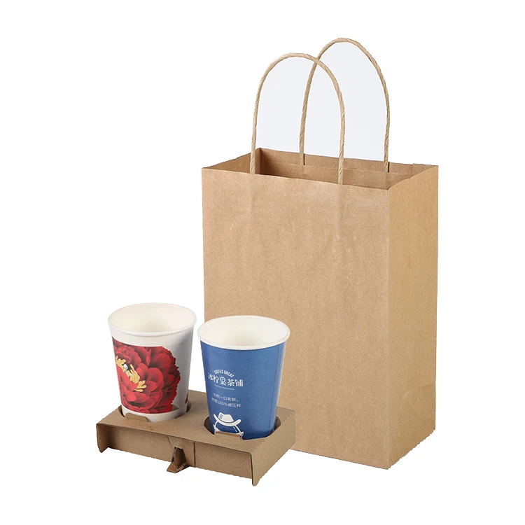 Доставка широкая база белая сульфированная сделанная на заказ сумка из крафт-бумаги