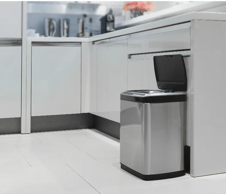 compact automatic smart waste bins smart hand-free electronic kitchen trash can