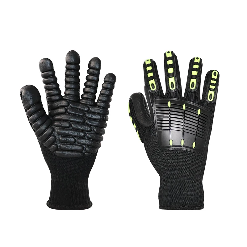 Construction Mechanic Gloves Impact Resistant and Anti-Shock Vibration Reducing with Nitrile Material for Safety Protection