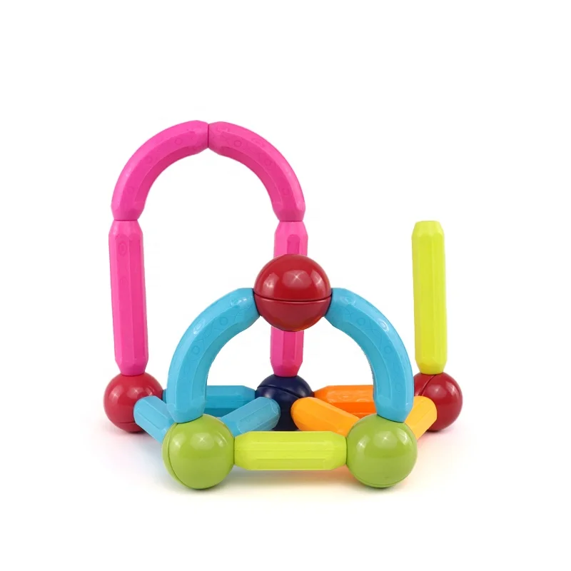 Заводская оптовая продажа новые популярные детские развивающие игрушки «своими руками» магнитный стержень для игры магнитные палочки строительные блоки с шариками