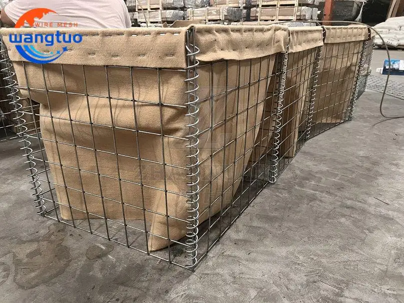 Heat Treated Galvanized Gabion Basket with Welded Mesh Barrier Fence Accessories and Hardware