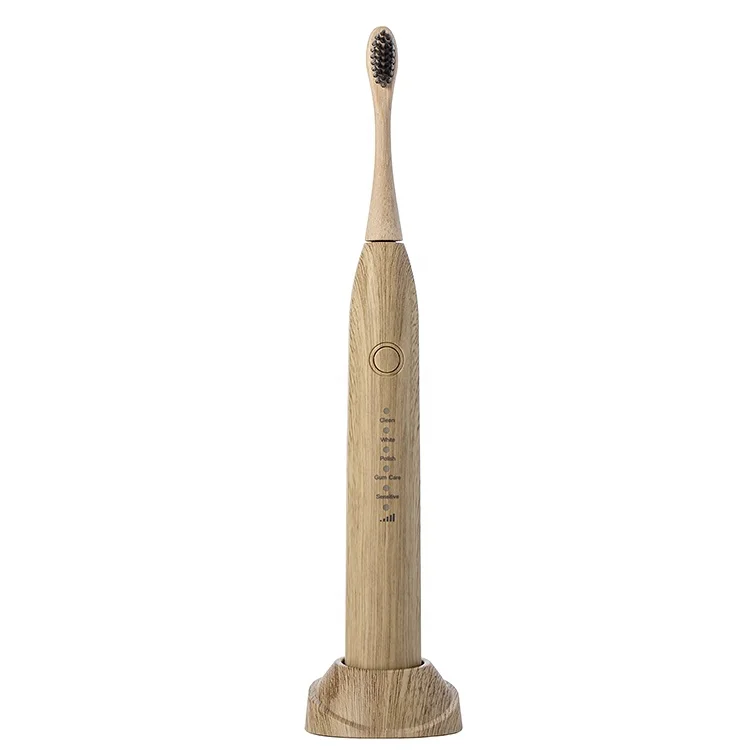 Eco Friendly Bamboo head replacement Sonic smart Rechargeable Electric Tooth Brush customized Smart electric toothbrush
