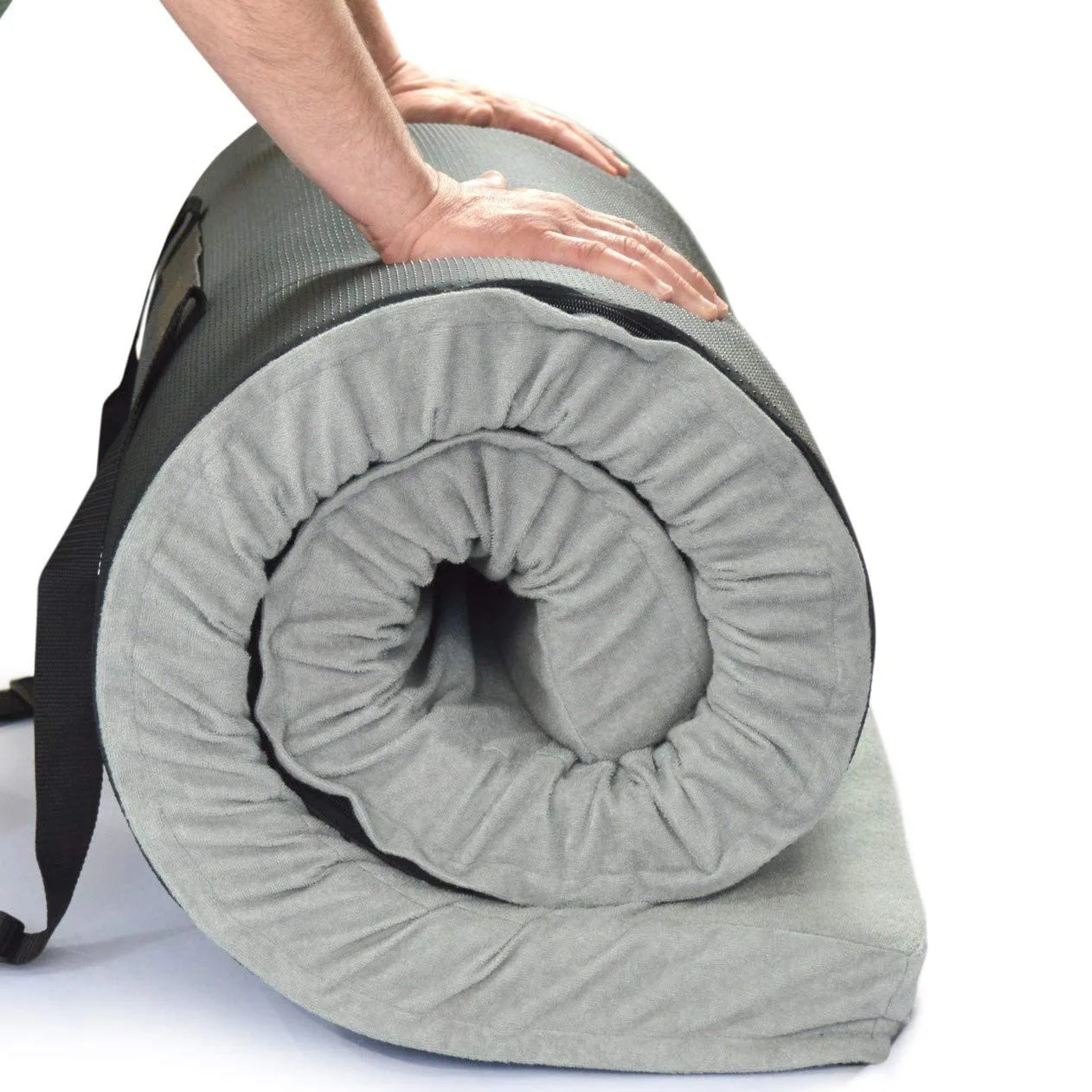 Waterproof Memory Foam Roll Up Mattress with Straps Comfortable Camping Mat Floor Mattress Pad Portable Sleeping Pad