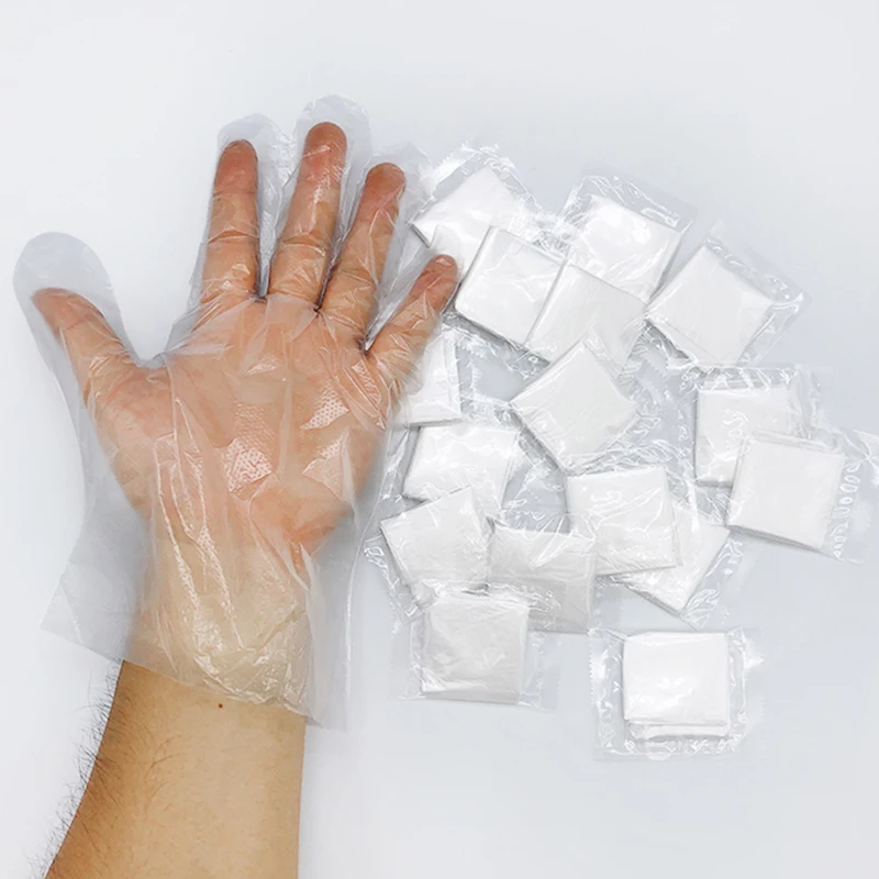 Горячие продажи пищевых продуктов Китай пластиковые перчатки HDPE LDPE CPE TPE Перчатки Одноразовые виниловые