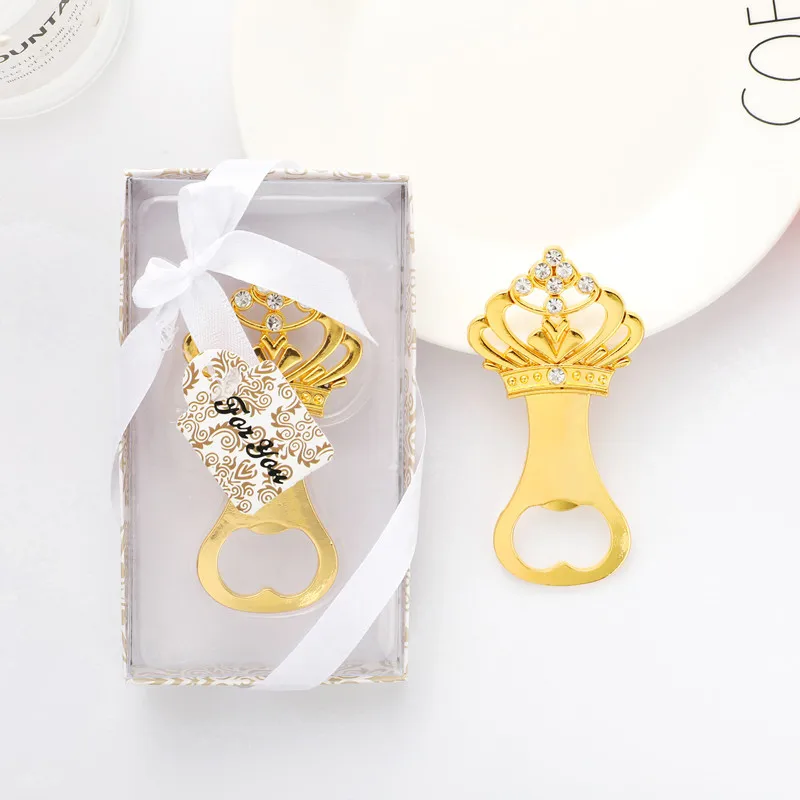 Baby Shower Return Gift for Guest Supplies Crown shaped Beer Bottle Opener Party Favor Wedding Birthday Decoration
