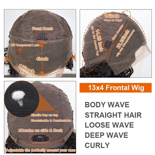 Wholesale hair vendors 12 to 30inch brazilian milk remy virgin hair natural black 13*4 HD straight lace frontal human hair wigs