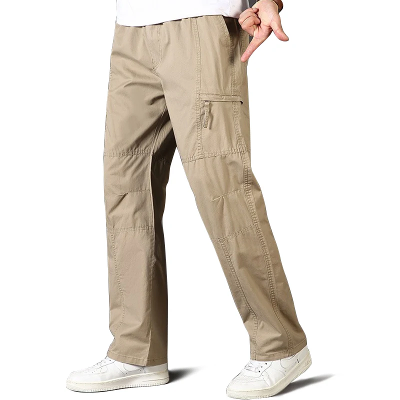 Heavy Duty Cargo Pants Mens Work Wear Pockets Khaki Wholesale Work Trousers Pant Outdoor Loose Mens Cargo Work Pants