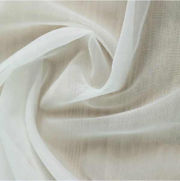 Net Solid White Sheer Voile Lace Window Curtain Fabric modern style drapery treatment Manufacturer curtains