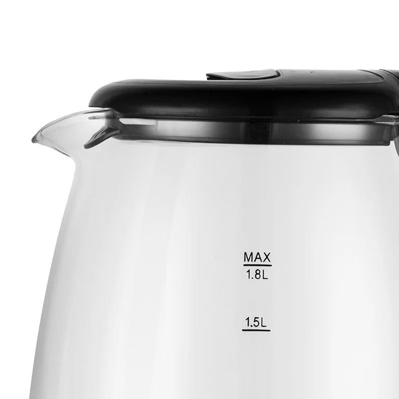 CX-807 1.8L 1500W защитой от кипячения бесшнуровой стеклянный электрический чайник для воды автоматическое выключение электрический стеклянный чайник 1.8L