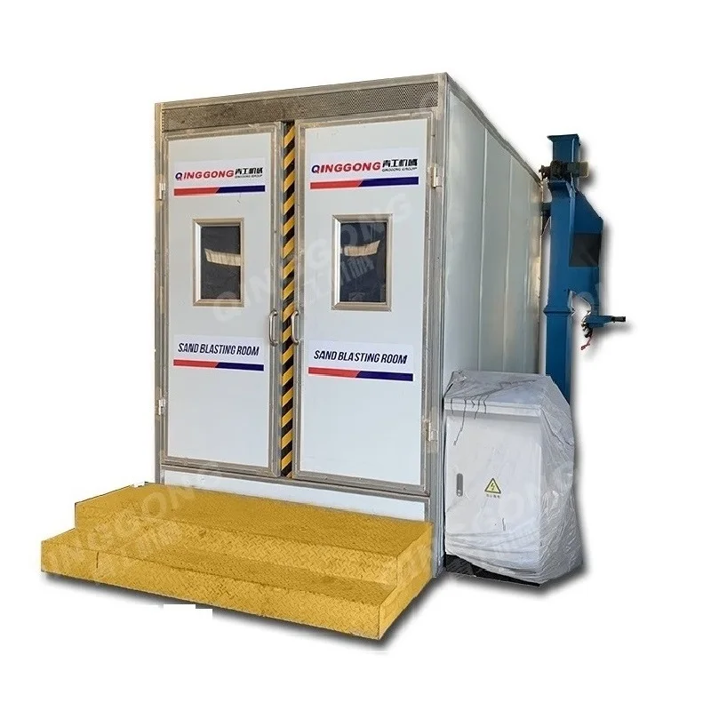 Welding steel structure sand blasting room abrator shot blaster chamber sandblasting booth room