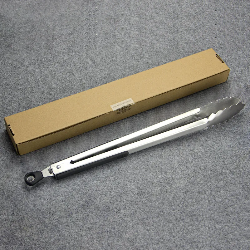 
Kitchen and Barbecue Grill Tongs Stainless Steel Food Clip Pizza Bread Steak Tongs with Locking 