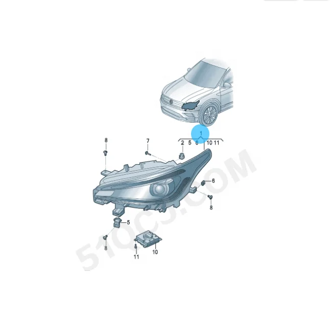 Wholesale German Electric Car Auto Body Parts Front Headlight Head Lamp For VW ID4/ID6 2021-2023 Other Body Parts For Selling