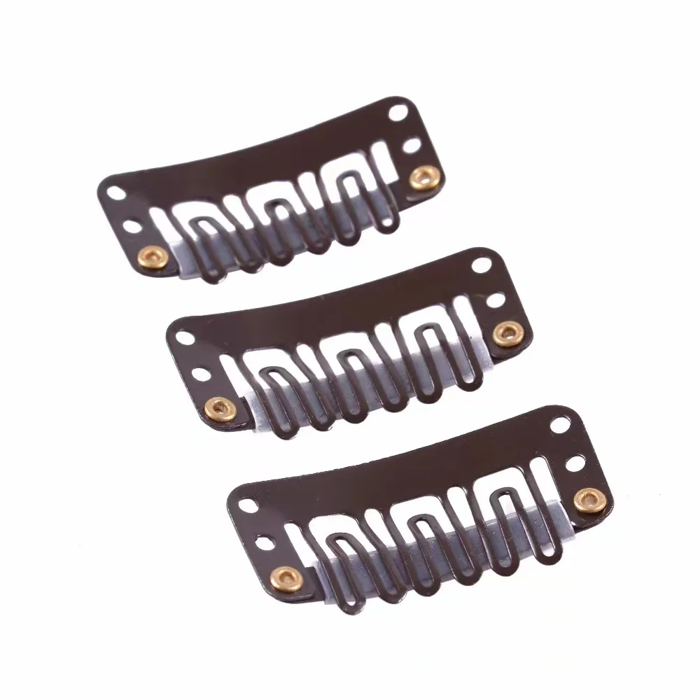3.2CM U-shape Small Metal Clips 6 Teeth Combs Clips Hair Wig Clips For Human Hair Extensions DIY