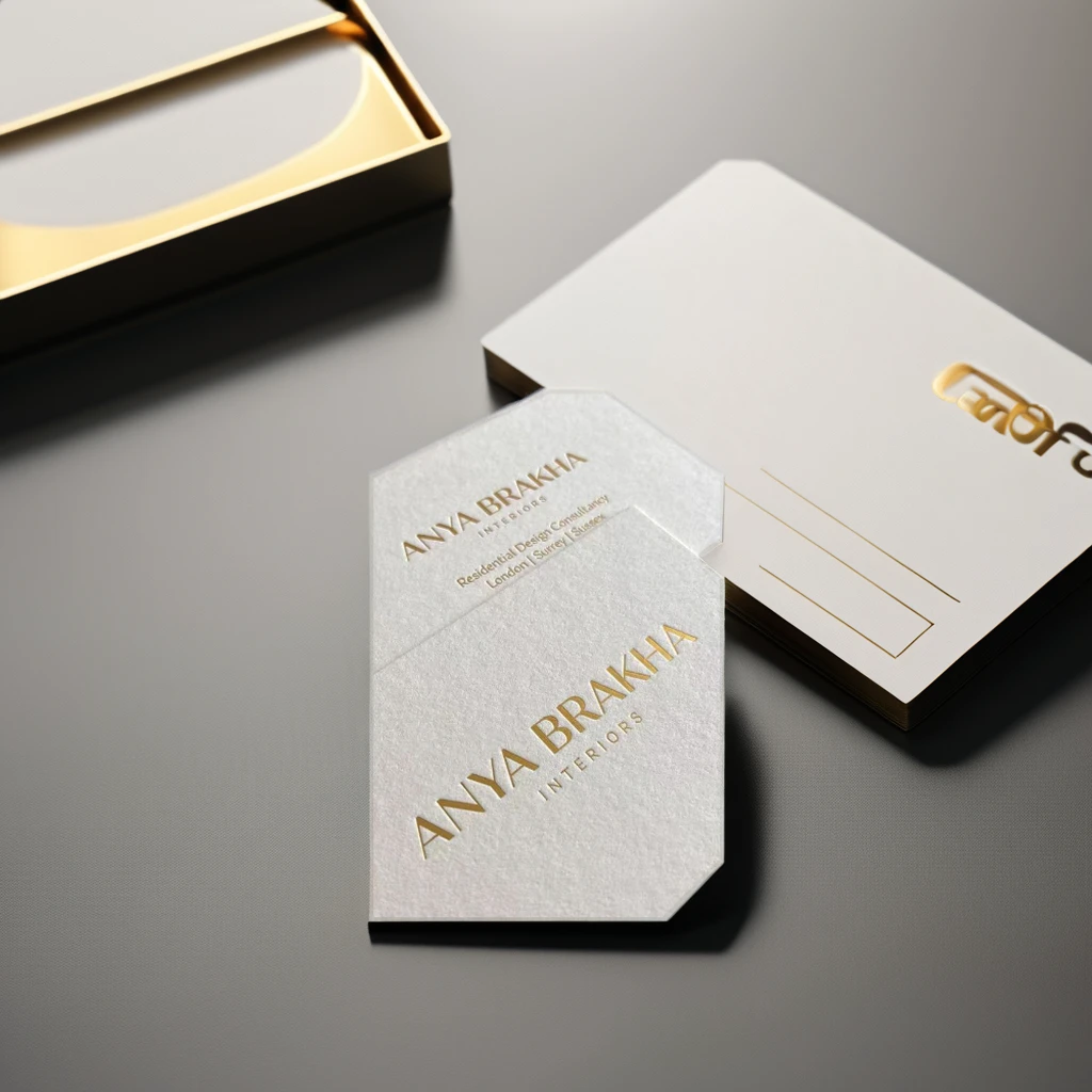 Custom High-End Business Card Double-Sided Printing on Special Paper with Hot Gold Embossing Private Business Luxury Branding