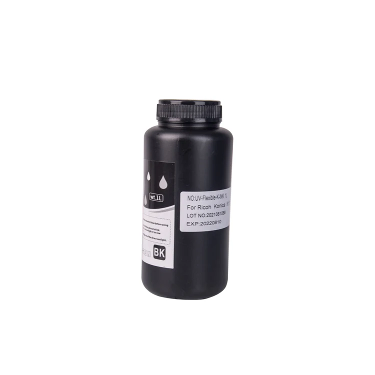 Good quality UV led ink for Epson dx5/epson dx7 printer head use for ceramic/glass/leather