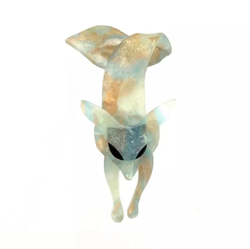 
Luxury Popular Christmas Woman Jewellery Accessories Animal Acrylic Fox Brooch Breast Suit Hats Dress Accessory Vintage Brooch 