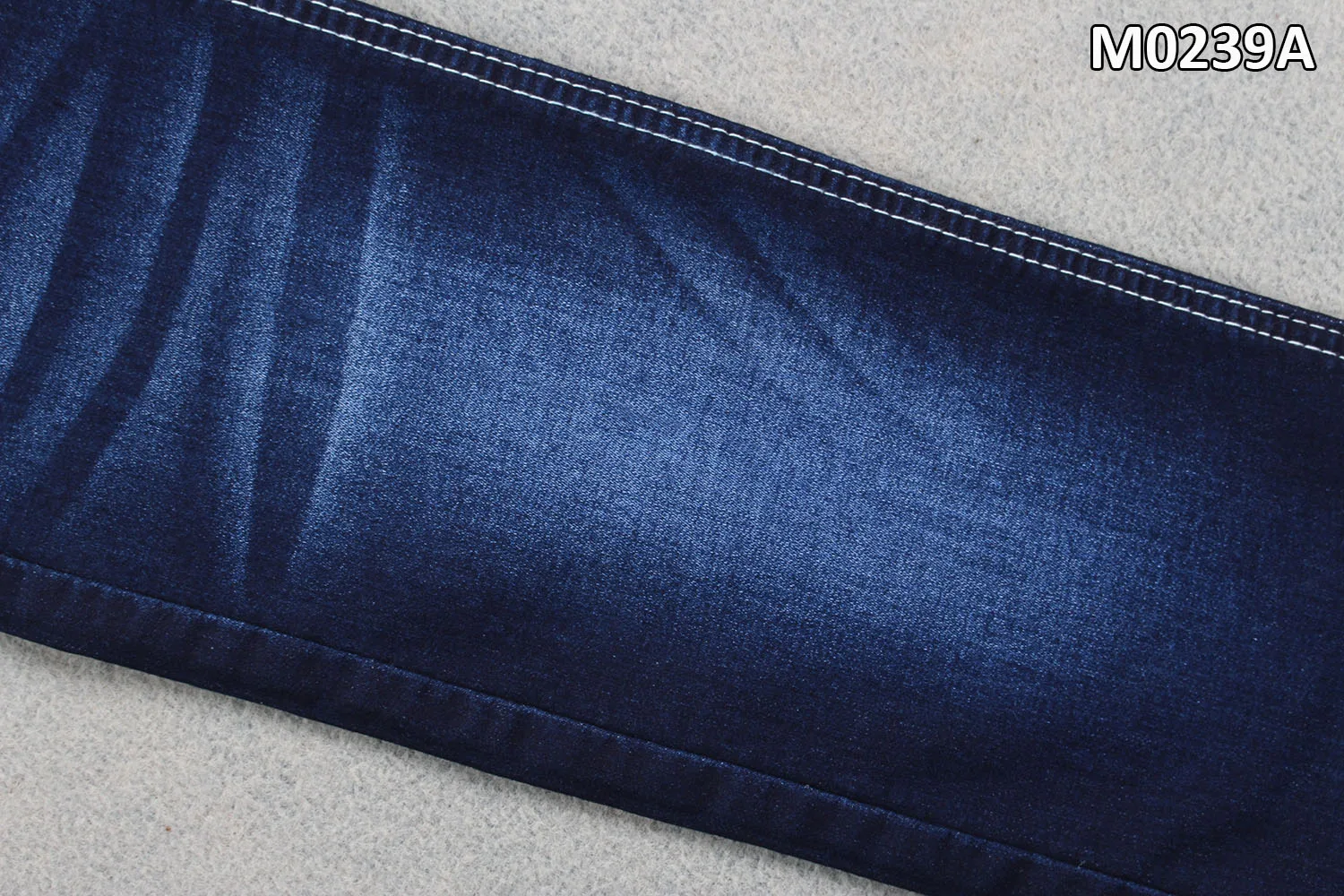 10 Ounce Double Layers Knitting Similar Denim Fabric With Dual-Core Yarn Indigo Blue