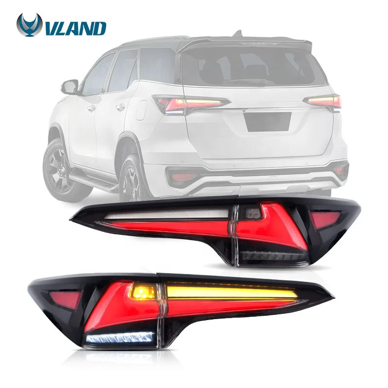 VVLAND Factory Wholesale Tail Light Led Car Lamp For Toyota Fortuner 2017-2021 Accessories Auto Lighting System Sequential Synth