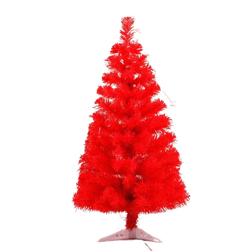 Sevenlots 60Cm Red Christmas Tree Christmas Day Decoration Supplies Small 90CM Red Christmas Tree