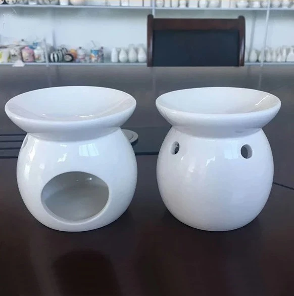 White Round Ceramic Incense burner