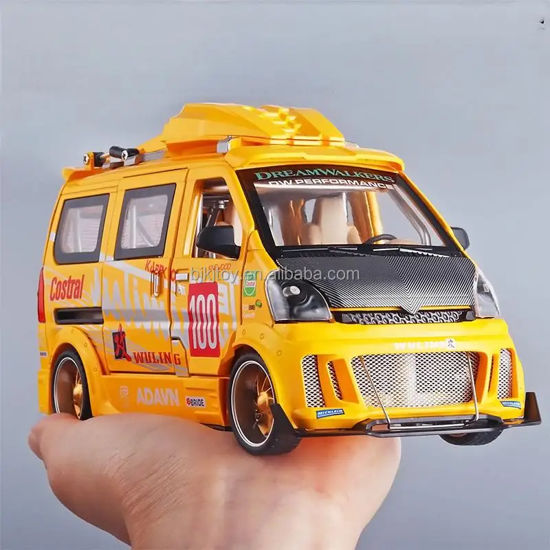 Pull Back Diecast Model Car 1/24 Modified Van Jdm Track Mini Car Model Simulation Cars Toys Model