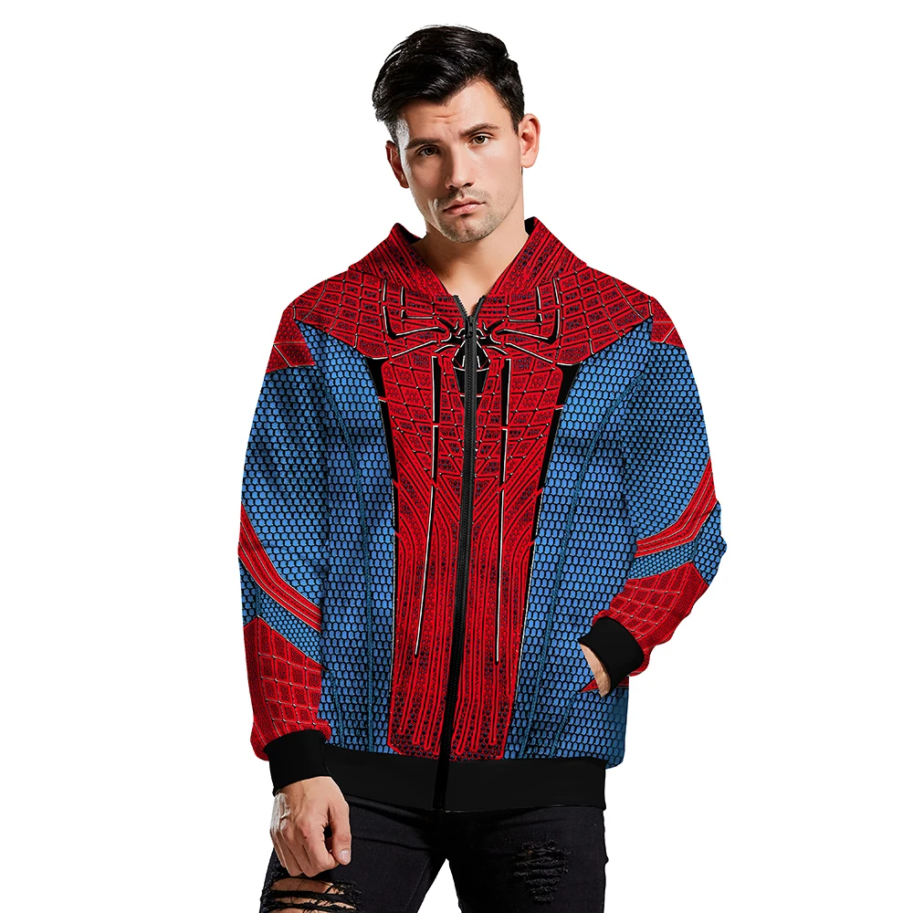 
Custom Spandex / Polyester Male Oversized Jumper Zipper Up long sleeve Hoodies mens zip up Tracksuit 