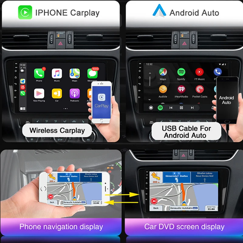 2 Din Autoradio Gps Navigation Car Audio Player Stereo Android Radio