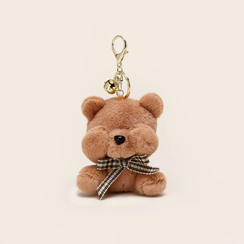 Cheap PendantShy Teddy Bear Cute Plushie Figure Keychain Plush Key Rings Toy