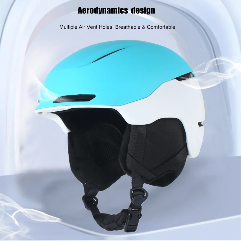 OEM ODM Custom High Density EPS+PC Shell Skiing Helmet Breathable Safety Ski Snow Helmet for Adults Unisex