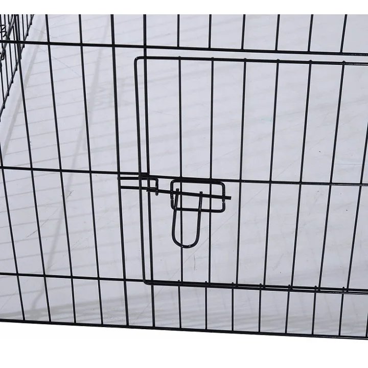 180*75cm Portable Rabbit Guinea Pig Cage / Galvanized Steel Pet Folding Cage Crates
