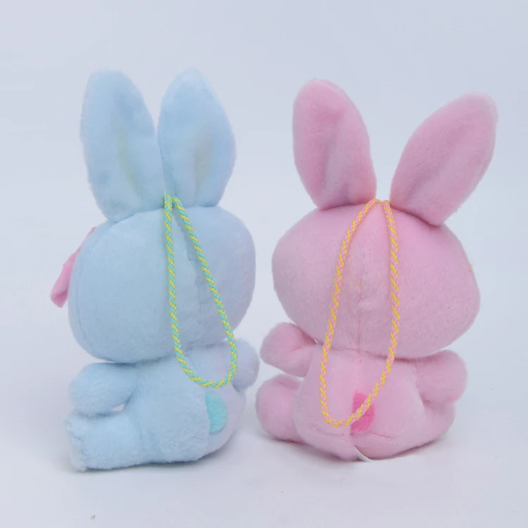 stuffed animal white rabbit keychain bulk cheap baby cheap custom soft toy mini bunny keyring clasp plush toys for promotion
