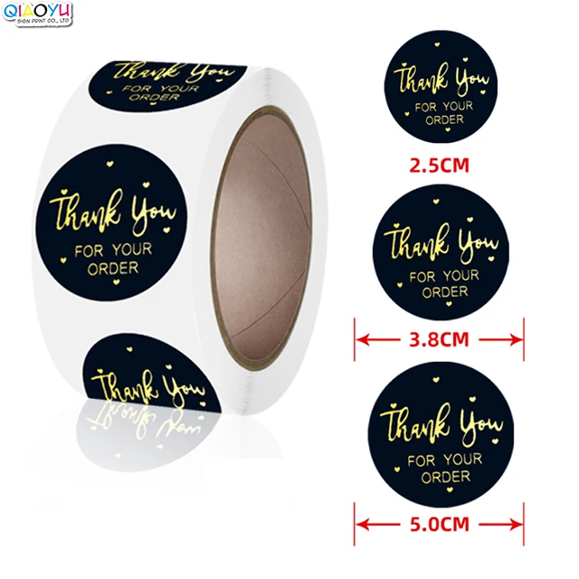 Wholesale 500pcs 1 inch Gift Seal Thank You Paper Roll Label Stickers