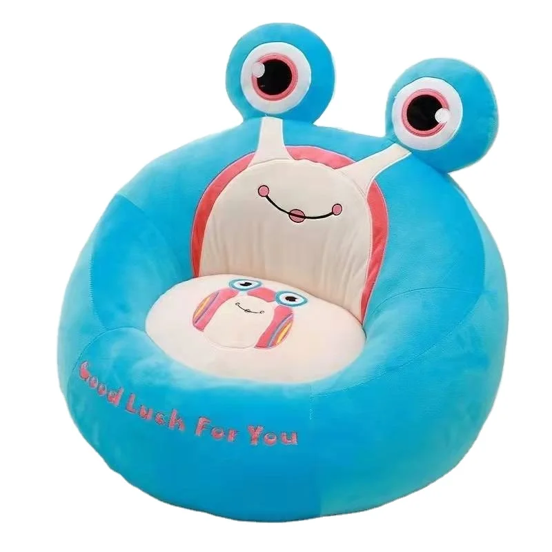 Custom kids fluffy toy living room sofa chair lazy stuffed animal bean bag