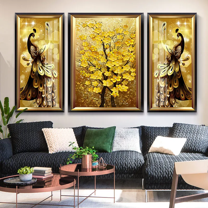 
Modern Wall Picture Art Poster Print Peacock Painting on canvas 