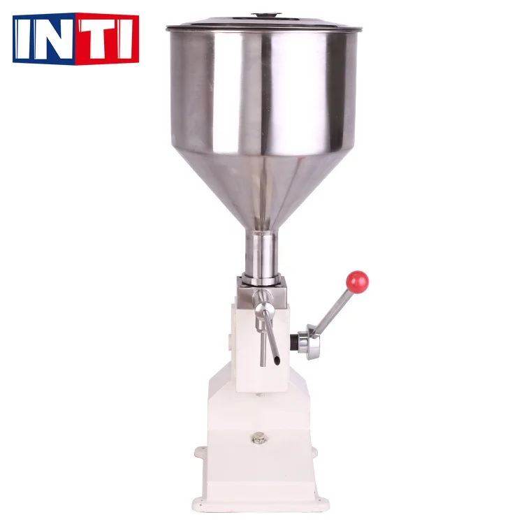 A03 5~ 50ml Manual Stainless Paste Dispensing Liquid Cream Sauce Bottle Can Jar Filling Machine