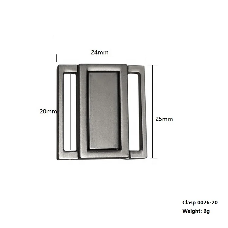 Factory sale Zinc Alloy 20mm buckle bikini Plating Front Buckle Closure Clasp For bra