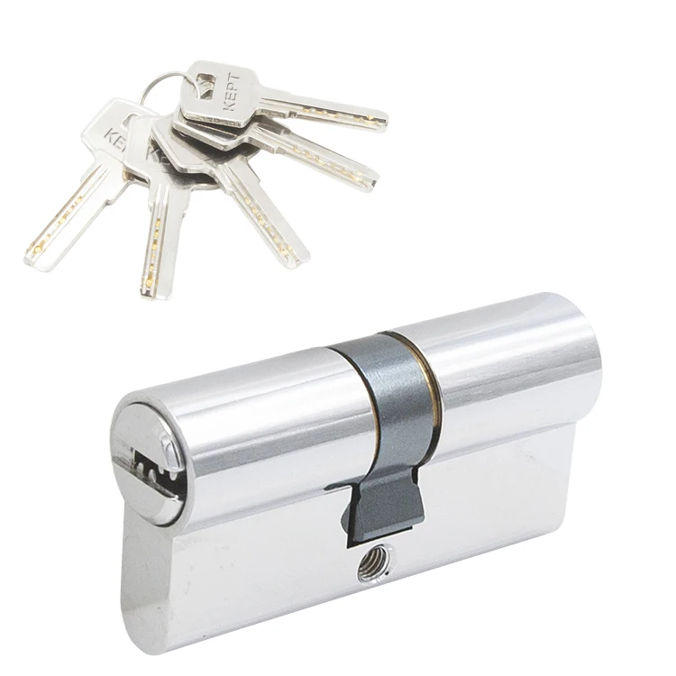High Security Chrome Plated CP Euro Double Gear Open Lock Cylinder