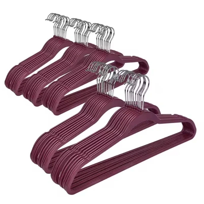 Quality clothes hangers metal swivel hook heavy duty thin plastic coat hanger