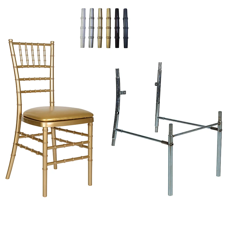 Annual hot sale Stackable custom color wedding banquet hotel adults resin white chivari chairs