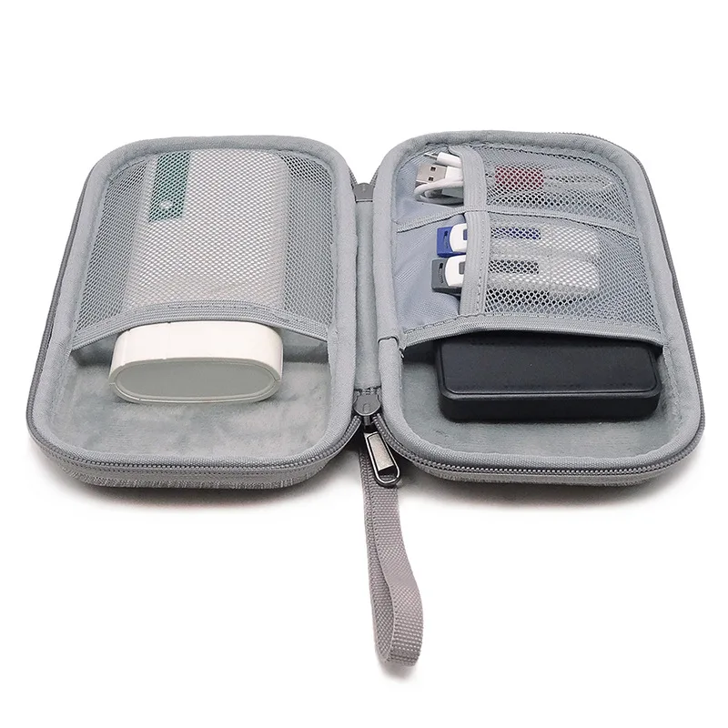 China Travel Carry Case Organizer Storage Pouch Zipper Mesh Bag For Charger Cable Power Bank Hard Drive Waterproof Shockproof