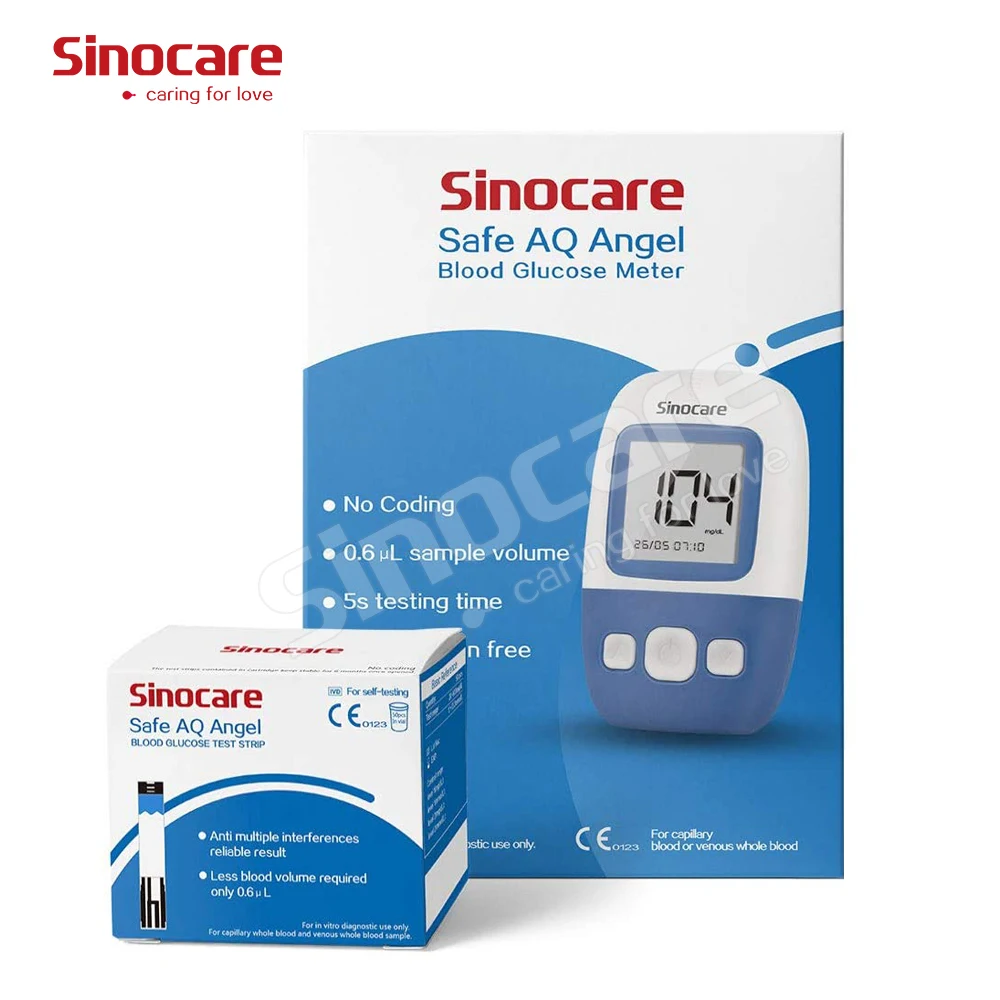 Sinocare Continuous Blood Sugar Monitor Glucose Sensors Glucose Meter With Glucose Test Strips