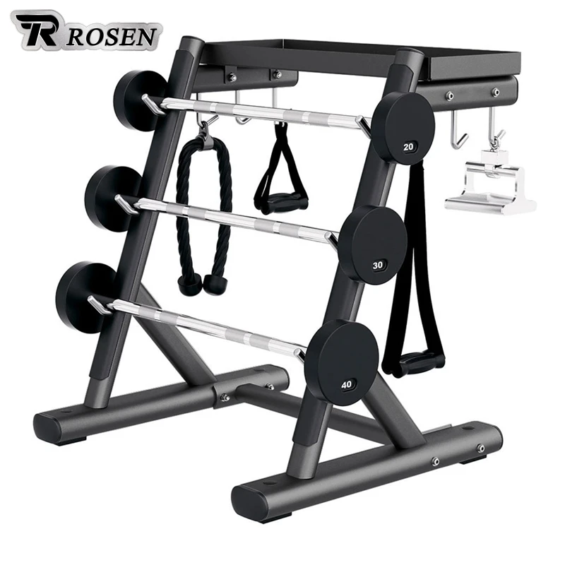 Advanced Type Weight Lifting Gym Equipment Bodybuilding Galvanized Steel Tube Two-Tier Dumbbell Rack With Free Painting Color