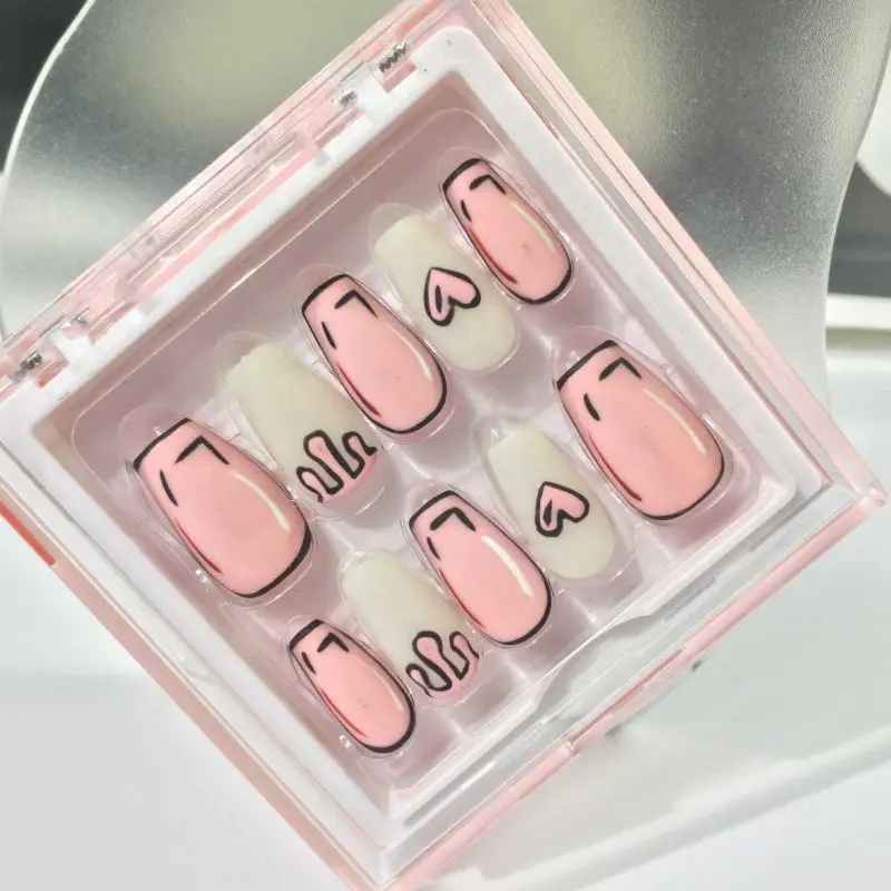 New arrival Artificial Nails Short With Glue Pure Gel Nail Press On Btartbox Handmade Press On Nails