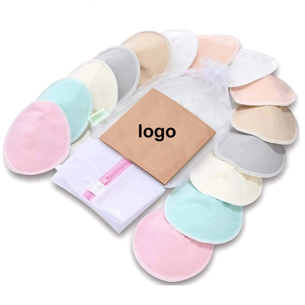  Reusable Washable High Quality Absorbent Spill Proof Feeding Bamboo Cotton Nursing Breast