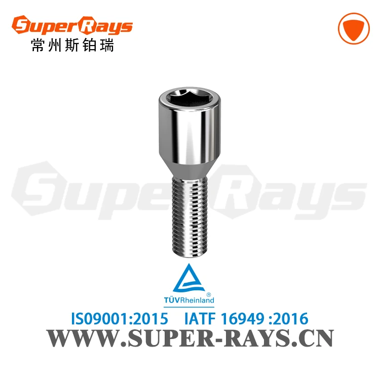 B005-CHROME,INNER HEX CONE BOLT,M/H/L can be customized,M14X1.5,Class10.9,Box Packing