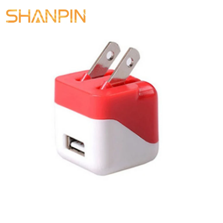 Factory promotion flat US plug usb wall charger 5V 1A