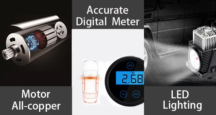 dc 12 volt portable double cylinder car tire inflator air compressor pump