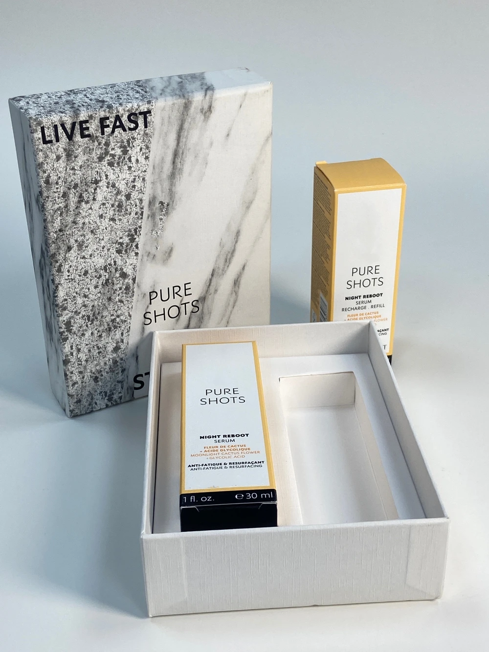 Creative Luxury Perfume Packaging Skincare Box Essence Set Cosmetic Paper Packaging Two Piece Open Gift Box With Logo